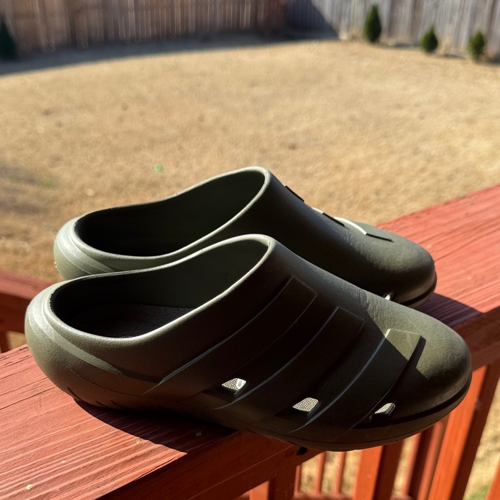 adidas Men's Olive Slip-On Sandals